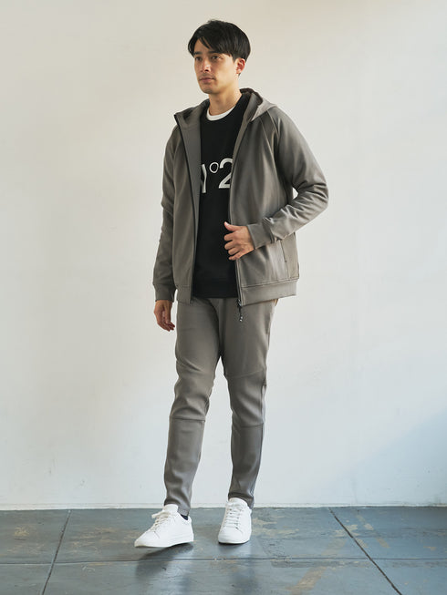 【TRANSITION】カルゼダンボールフロントZIPパーカー